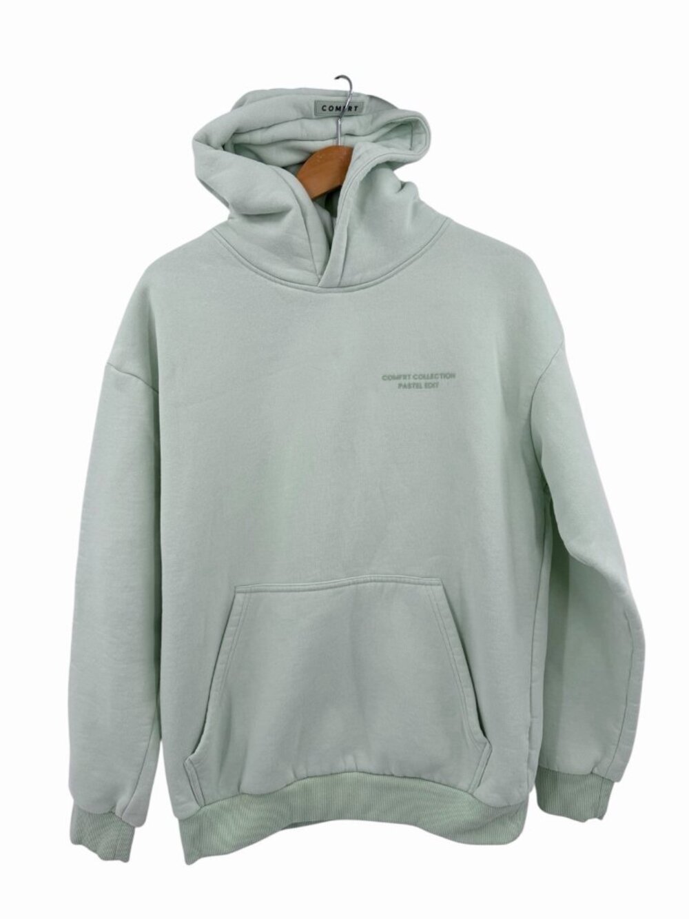 COMFRT Women's Mint Green Pastel Edit Hooded Sweatshirt Medium